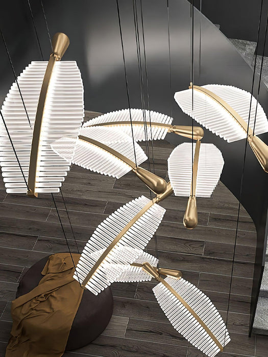 DIY Leaf LED Chandelier