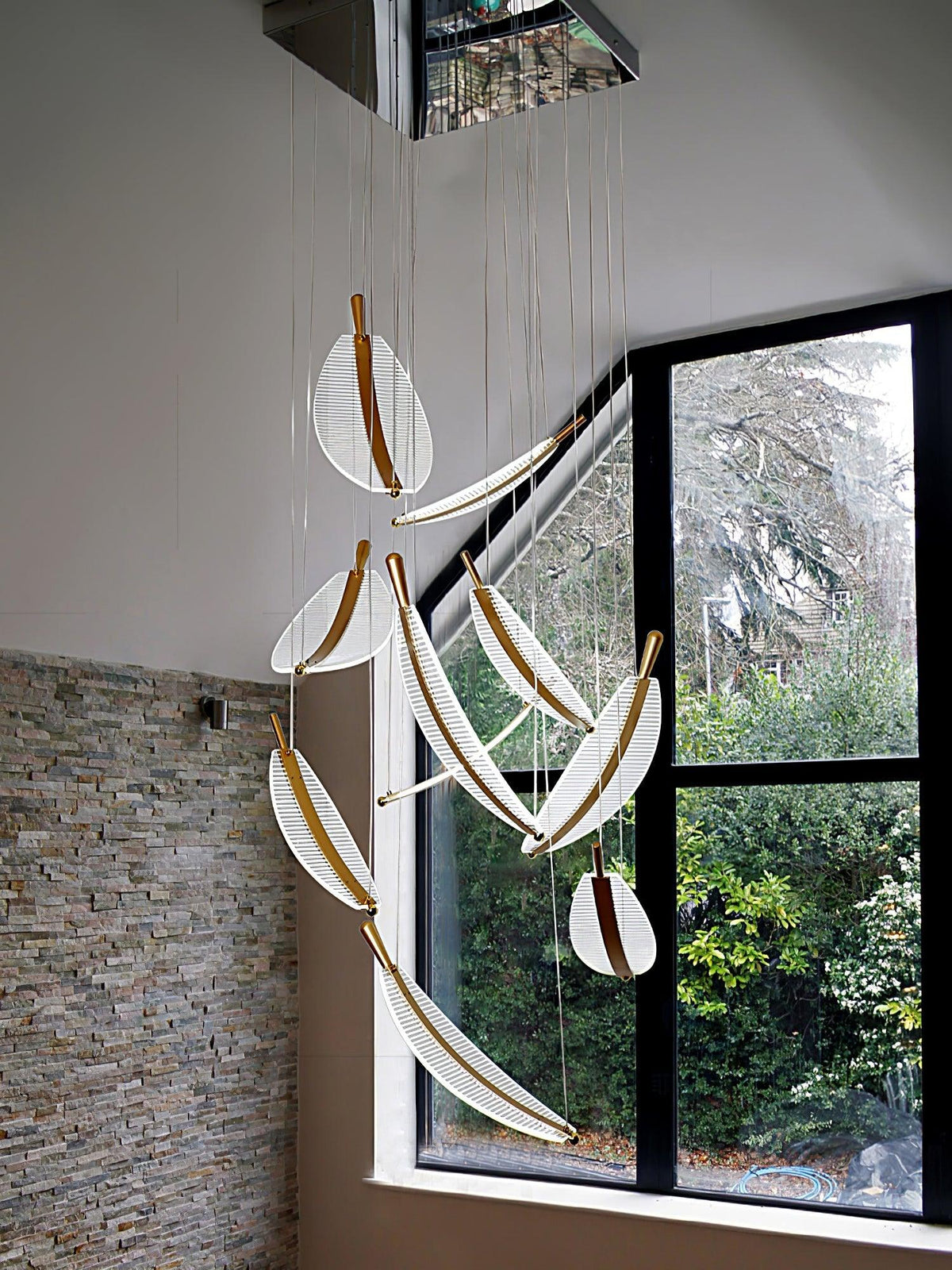 DIY Leaf LED Chandelier