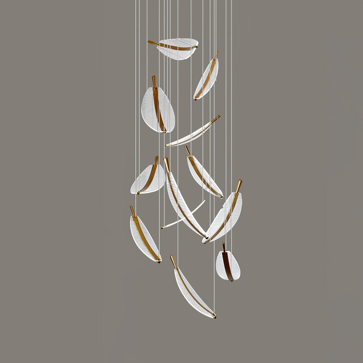 DIY Leaf LED Chandelier