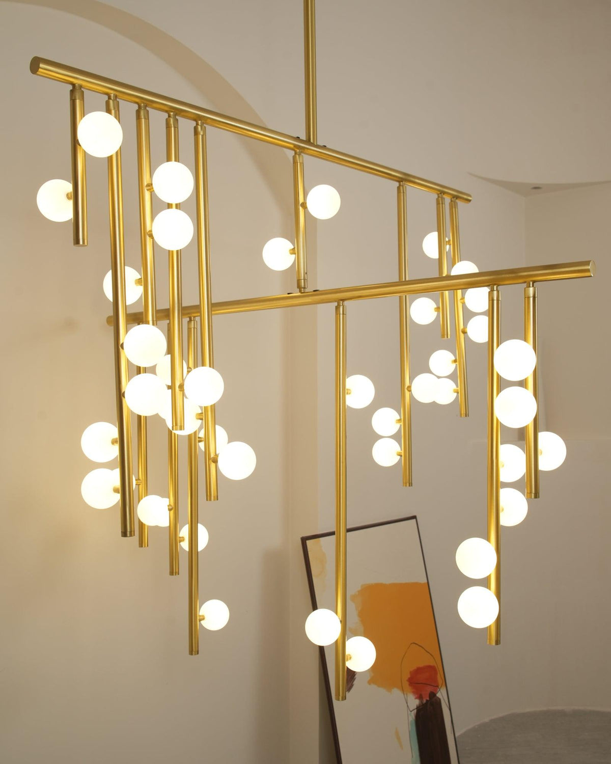 DIY Luminous Cascade Chandelier