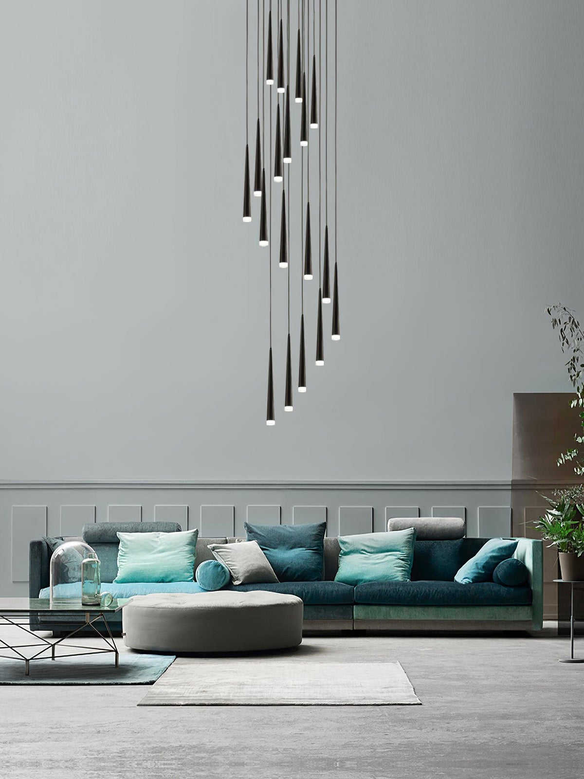 DIY Slender Cone Chandelier