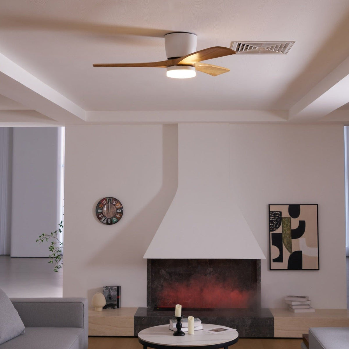 Nordic Wooden 42"/48"/52" Ceiling Fan Light