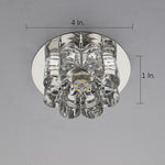 Electroplated Metal Crystal Flower Multi Color LED Modern Ceiling Light