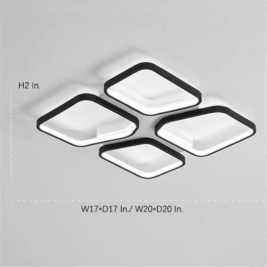 Geometric Arbitrary Flush Mount Ceiling Light Silica Gel LED Light