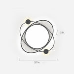 LED Geometric Shapes Circle Dimmable Flush Mount Lights with Remote Control