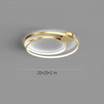 Multiple Circles Black Flush Mount Light LED Ceiling Light