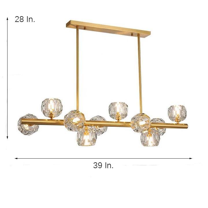 Metal Crystal Flush Mount Ceiling Light Globe Cluster LED Light