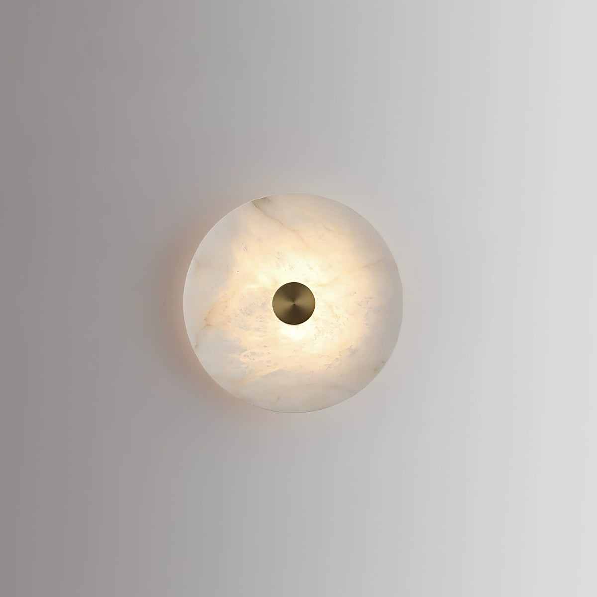 Disc Shaped Alabaster Wall Light