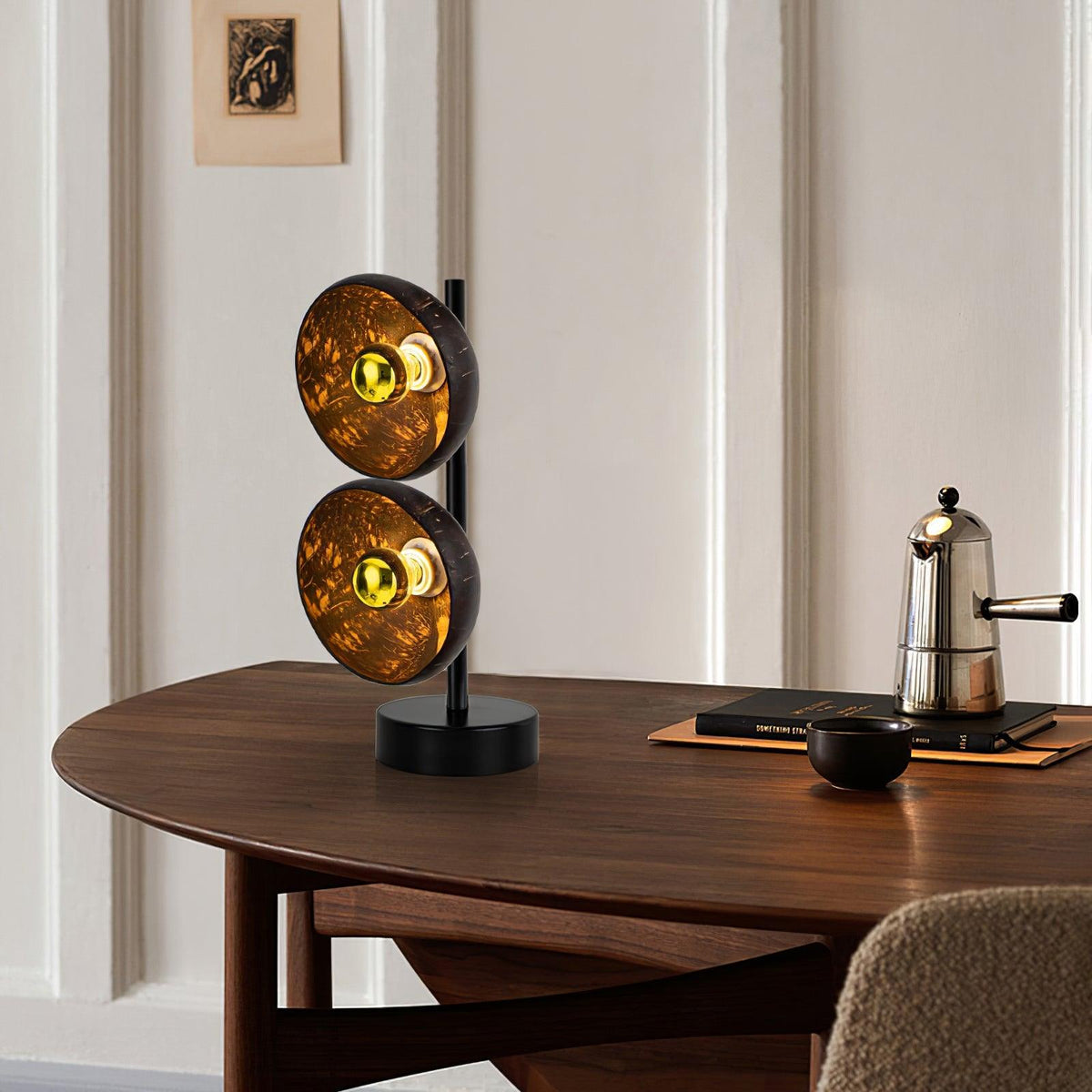Eclipse Walnut Table Lamp