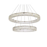 Elegant Lighting Monroe 36 Inch 2 Light Led Chandelier Cp774583