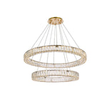 Elegant Lighting Monroe 36 Inch 2 Light Led Chandelier Cp774583