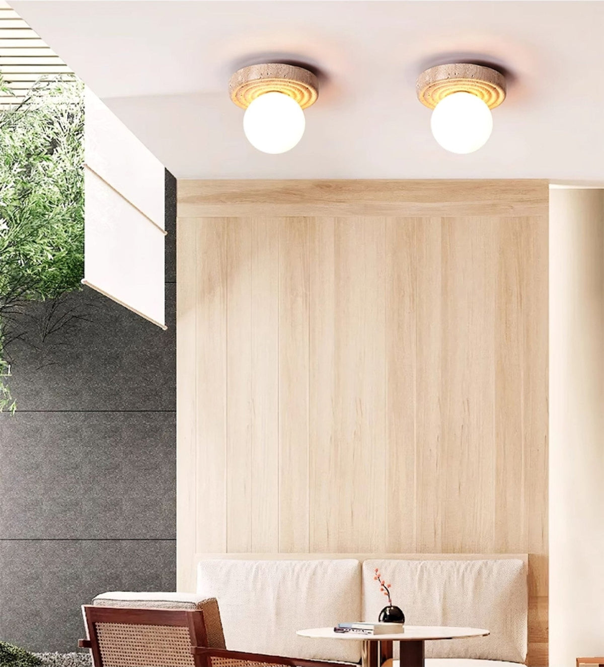 Elira Travertine Ceiling Light