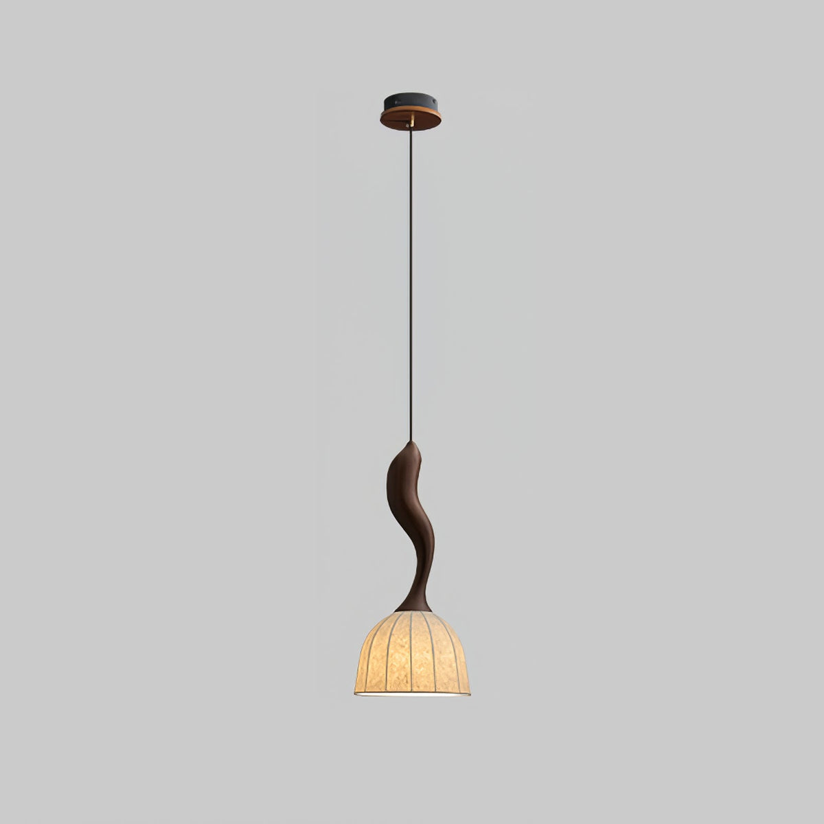 Elowen Twisted Wood Pendant Light