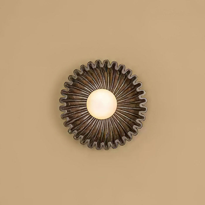 Emerald Wave Wall Lamp 12.6"