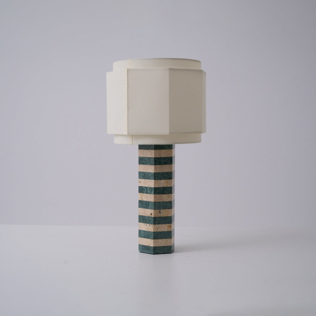 Modari Striped Stone Table Lamp