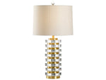 Frederick Cooper Layers Of Luxe Crystal Gold Clear Cream Raw Silk Buffet Lamp
