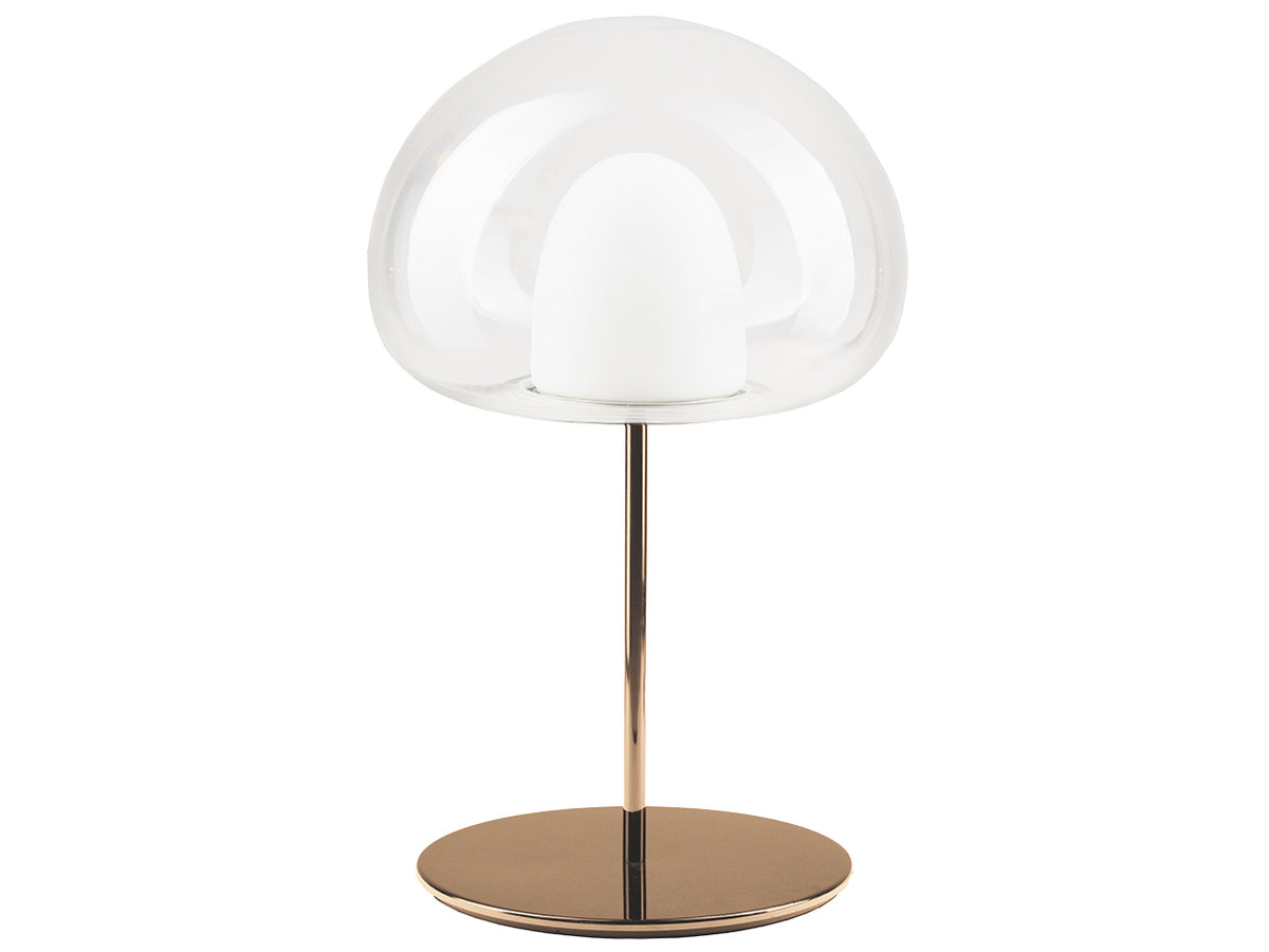 Fontana Arte Thea Glossy Copper Transparent Table Lamp