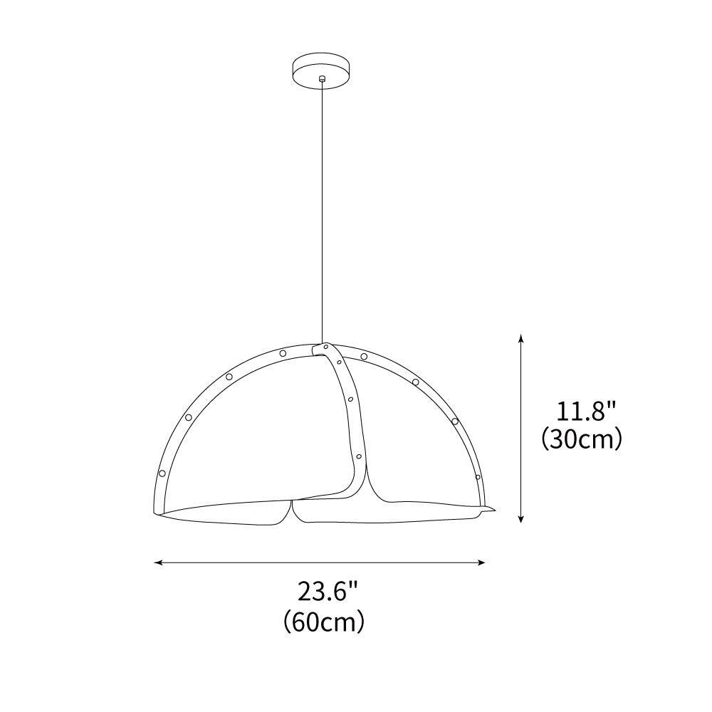 Felt Bowl Pendant Lamp 23.6"