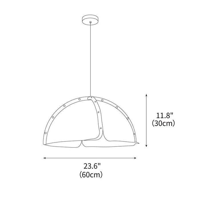 Felt Bowl Pendant Lamp 23.6"