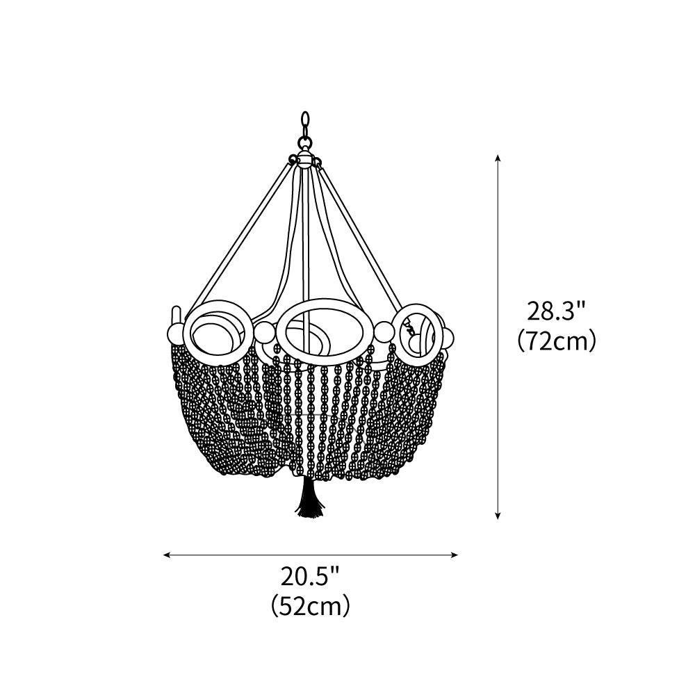 Fiona Beaded Chandelier 20.5"