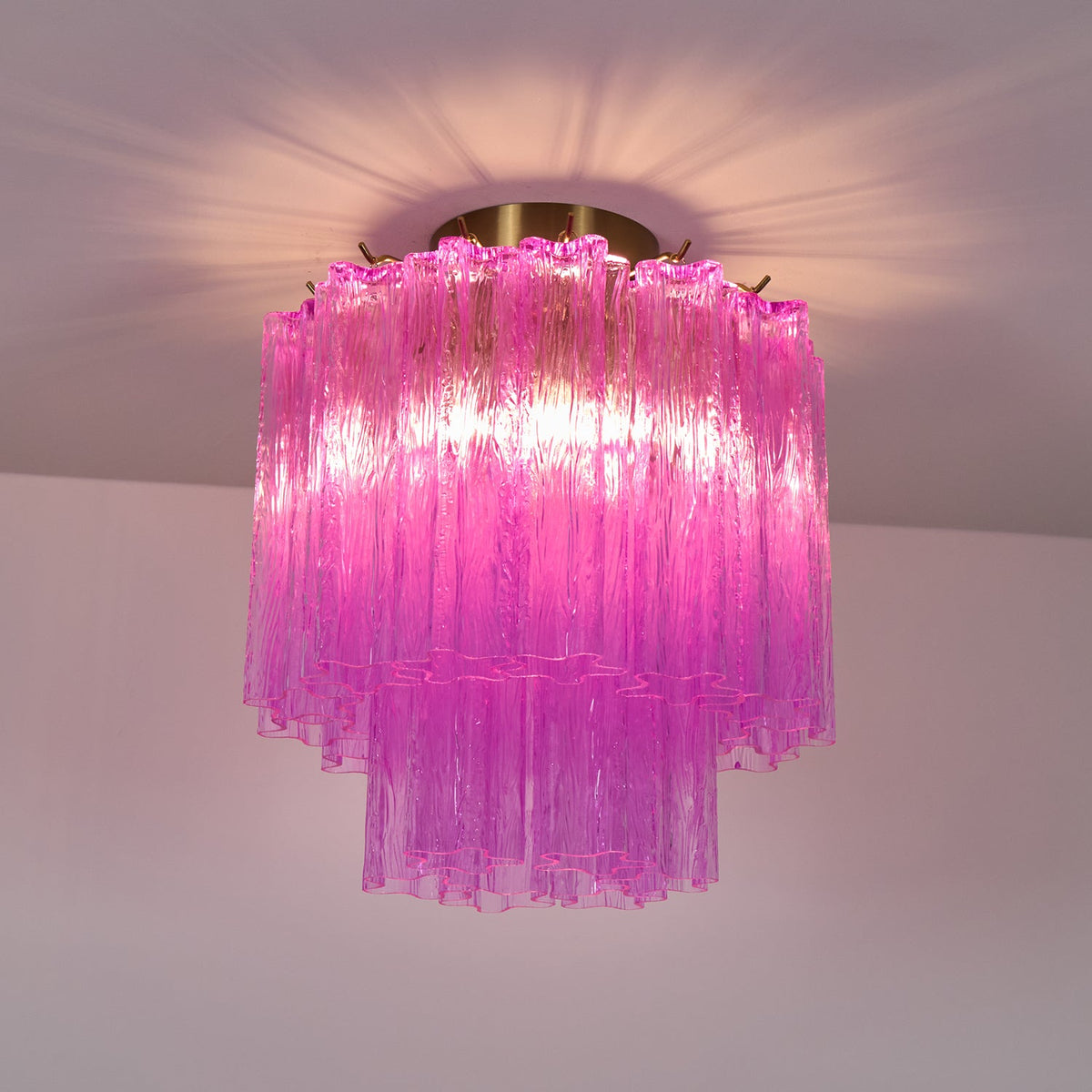 Fiora Purple Glass Ceiling Lamp