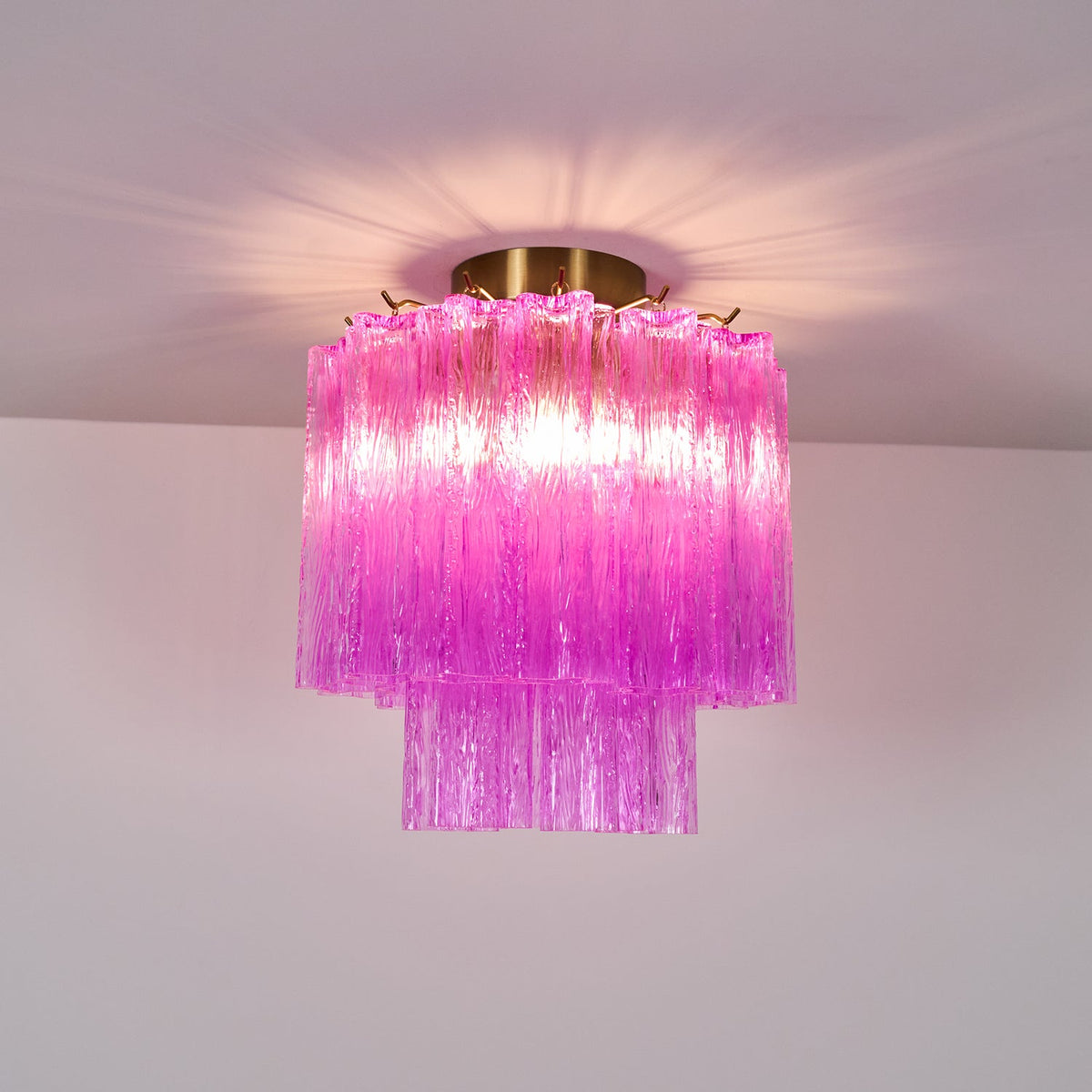 Fiora Purple Glass Ceiling Lamp