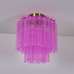 Fiora Purple Glass Ceiling Lamp