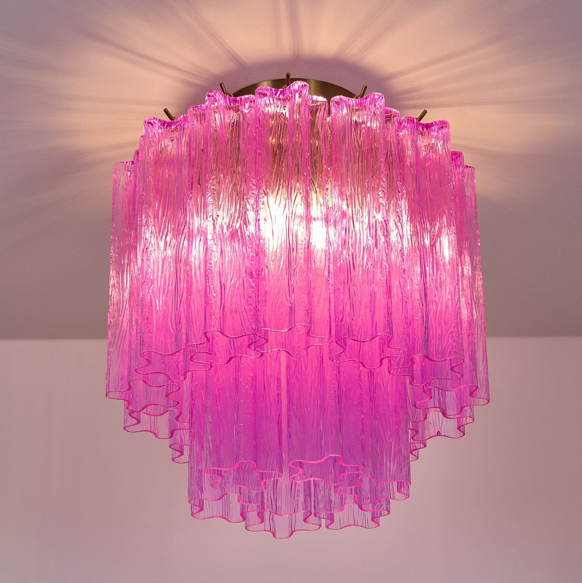 Fiora Purple Glass Ceiling Lamp