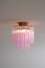 Fiora Pink Murano Glass Ceiling Lamp