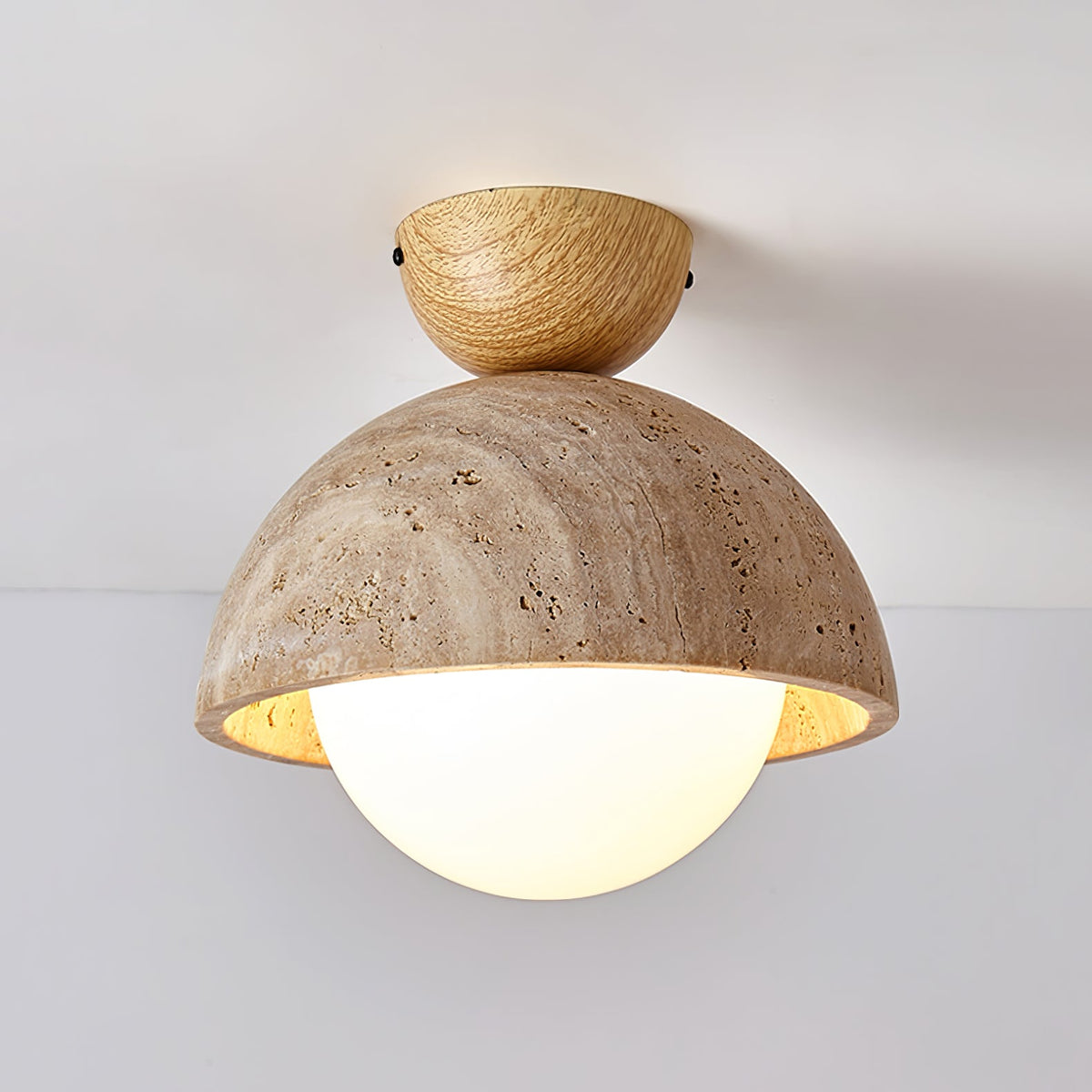 Flore Travertine Bud Ceiling Light