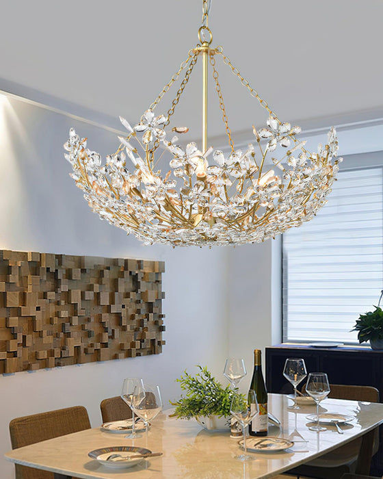 Flower Cluster Chandelier 19.7"
