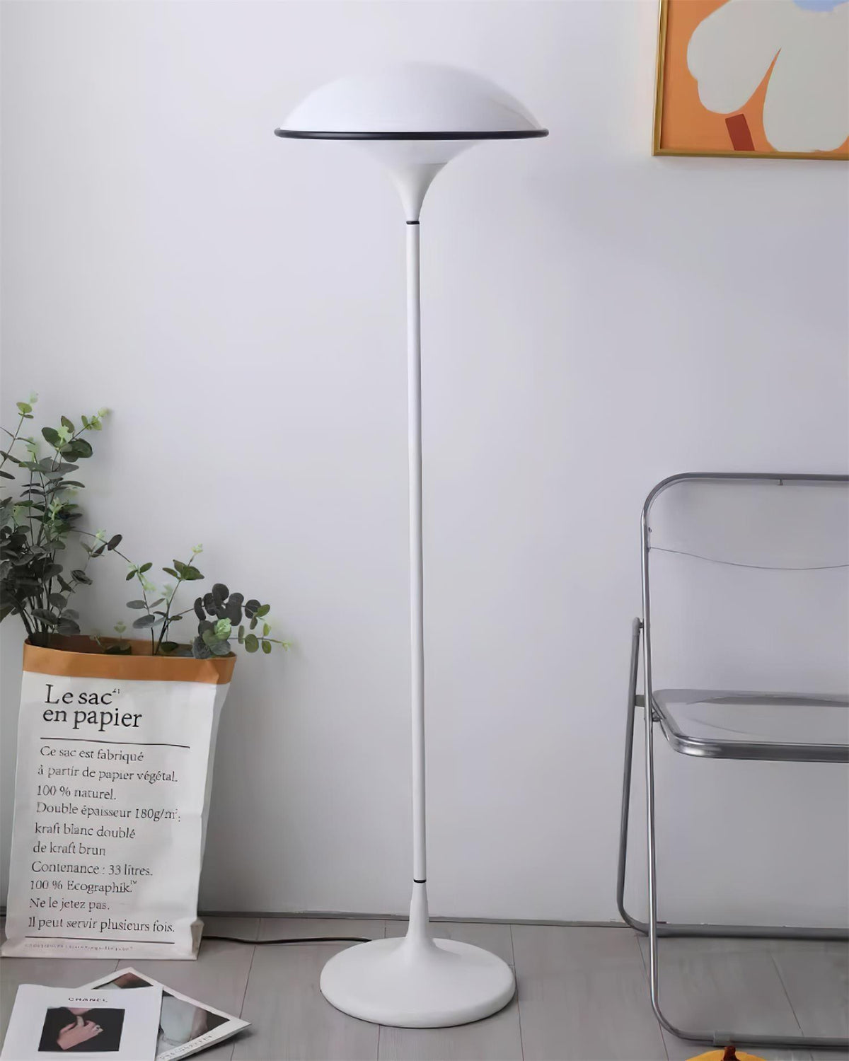 Foggy Saucer Floor Lamp 15.7"