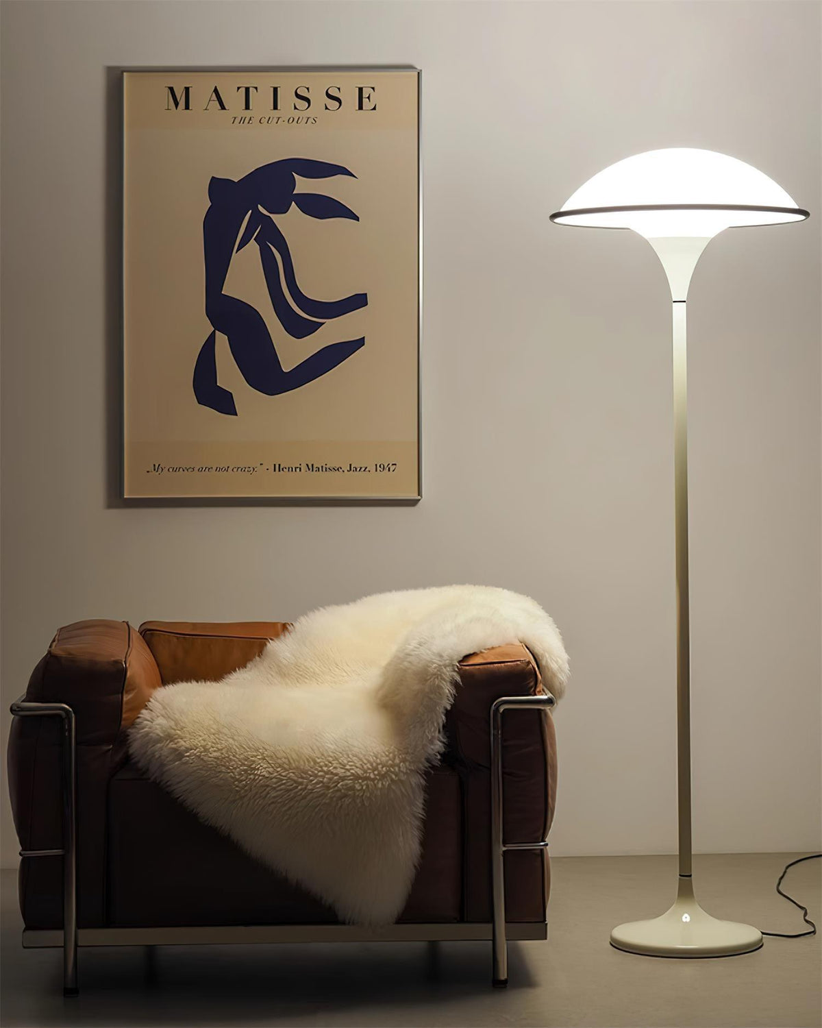 Foggy Saucer Floor Lamp 15.7"