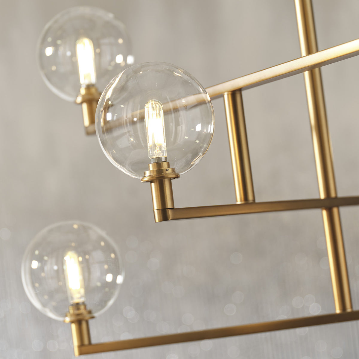 Gambit Chandelier, 8-Light, LED, Brass, 35.3"W (700GMBCR-LED927 70DN4W2)