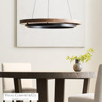 Grace Chandelier, 1-Light, LED, Matte Black/Weathered Oak Wood, 36"W (700GRC36BW-LED930 70P9E3W)