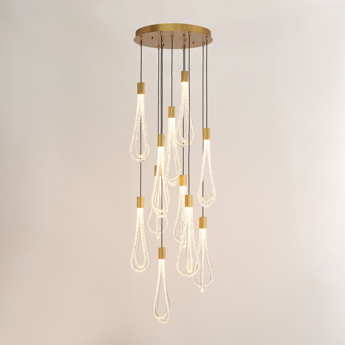 Studio A Round Layered Raindrop Chandelier
