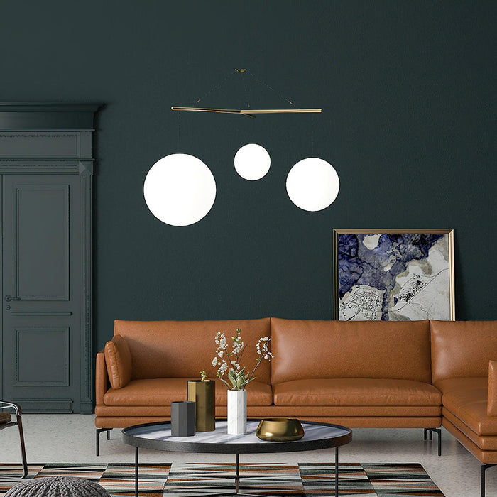 Geometric Triangle Pendant Lamp 45.3"