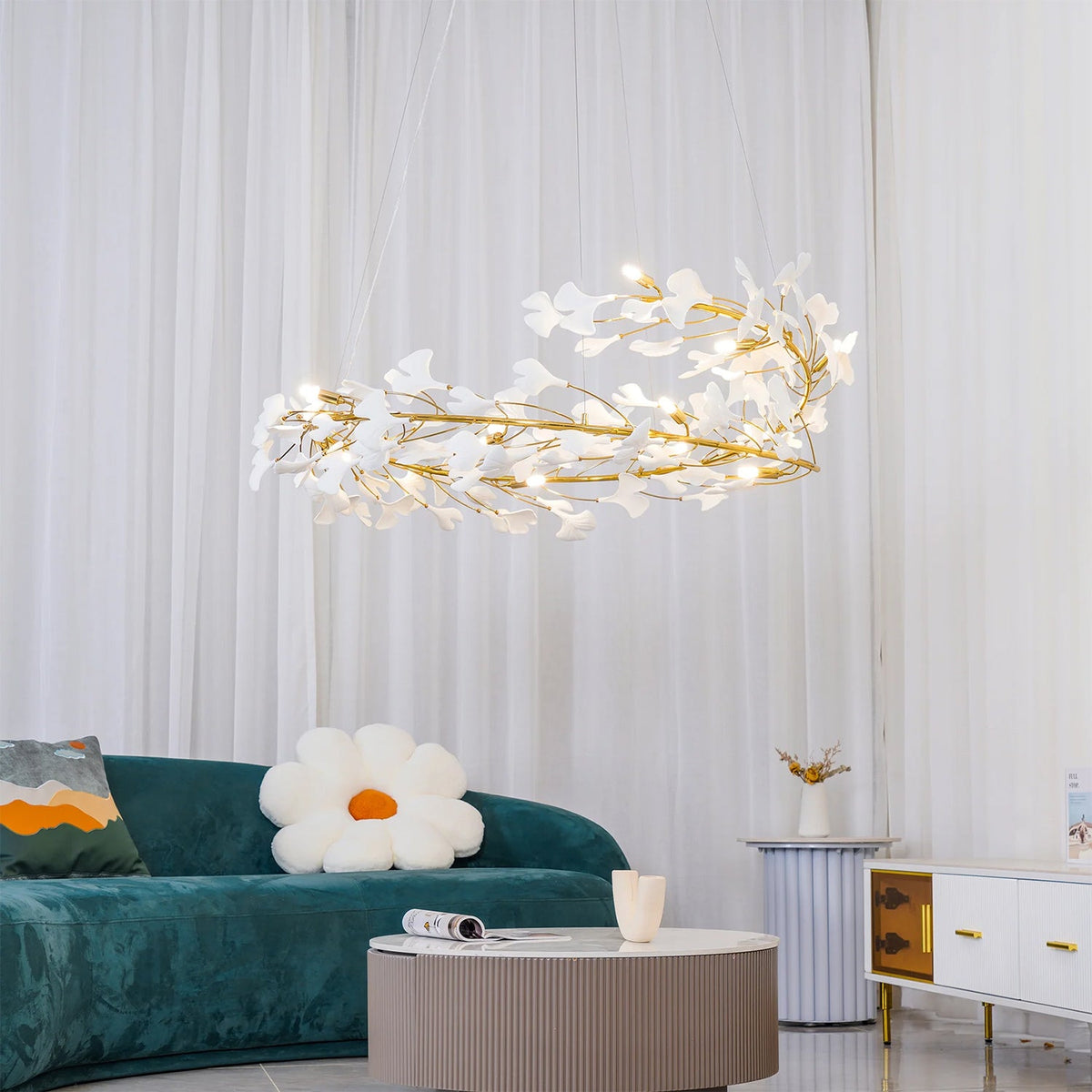 Gingko Chandelier U 23.6″