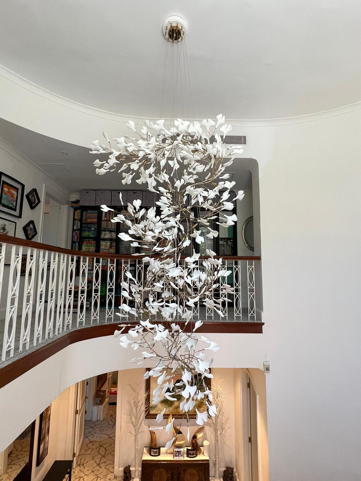 Ginkgo Leaf Cluster Chandelier