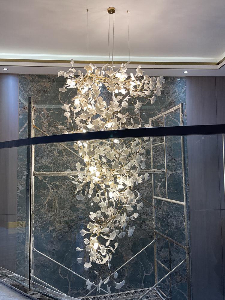 Ginkgo Leaf Cluster Chandelier