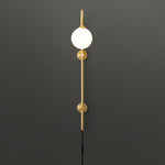 Globe Brass Plug-in Wall Sconce
