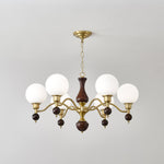Globe Orb Wood Chandelier