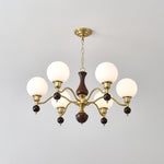 Globe Orb Wood Chandelier