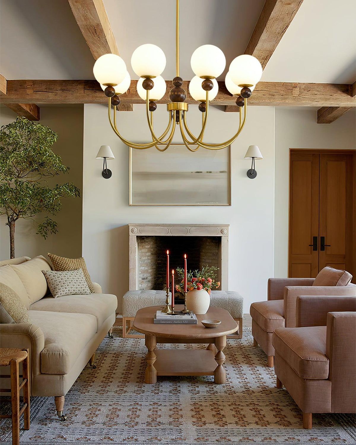 Golden Globe Chandelier