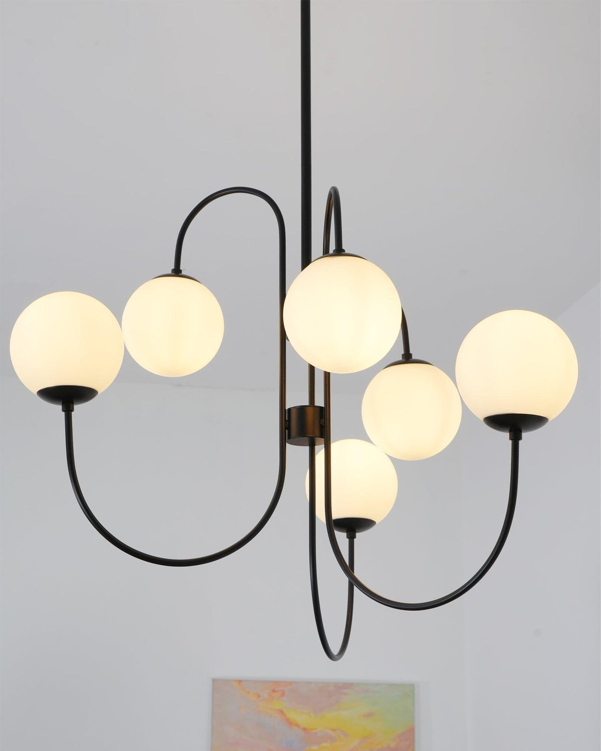 Gooseneck Chandelier 30"