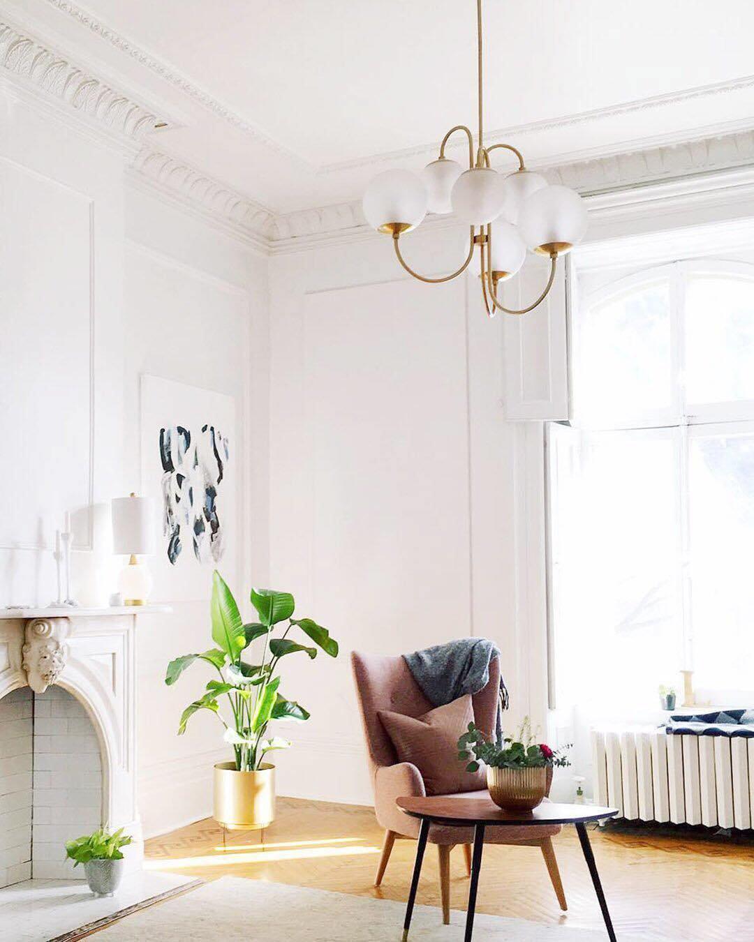 Gooseneck Chandelier 30"