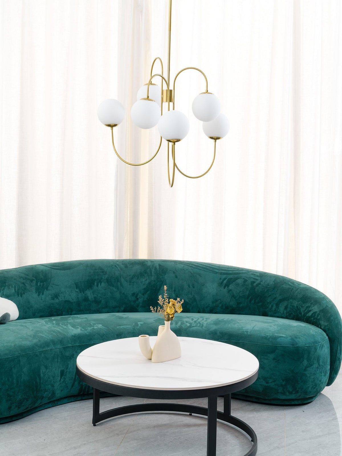 Gooseneck Chandelier 30"