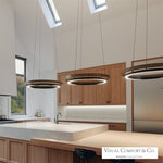 Grace Chandelier, 1-Light, LED, Matte Black/Weathered Oak Wood, 30"W (700GRC30BW-LED930 70P9E3U)