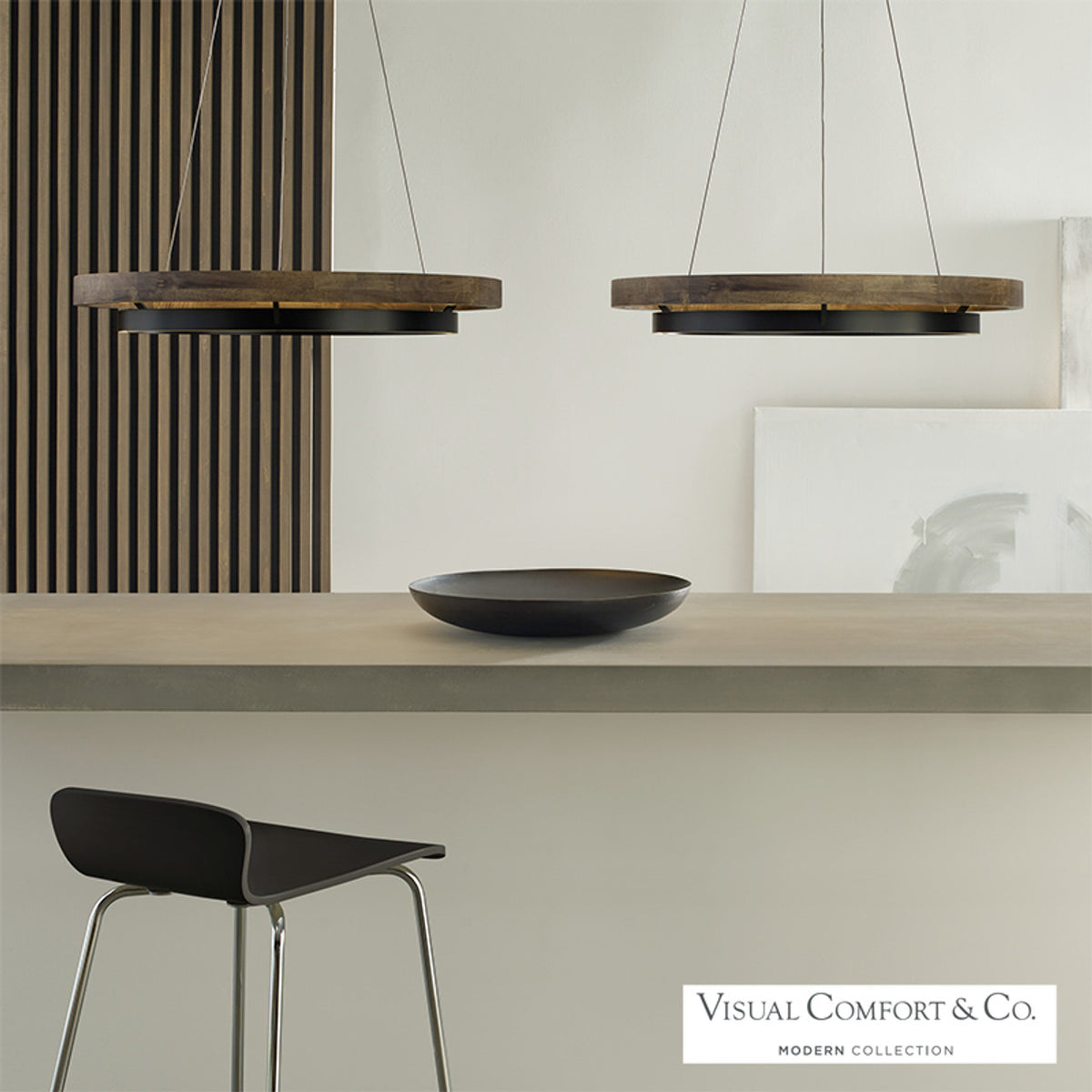 Grace Chandelier, 1-Light, LED, Matte Black/Weathered Oak Wood, 30"W (700GRC30BW-LED930 70P9E3U)