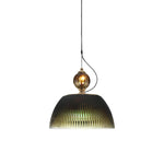 Green Glass Bowl Pendant Lamp 12.6″